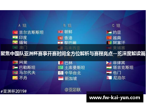 聚焦中国队亚洲杯赛事开赛时间全方位解析与赛程亮点一览深度解读篇