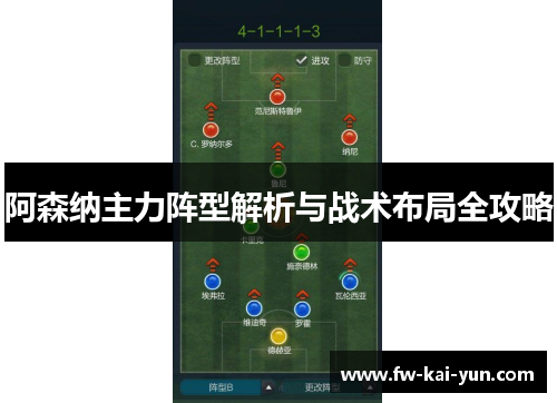 阿森纳主力阵型解析与战术布局全攻略